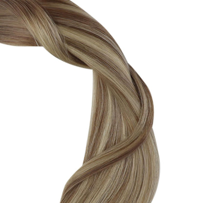 Braune Ombre Tape-in Haarverlängerung Echthaar 50cm