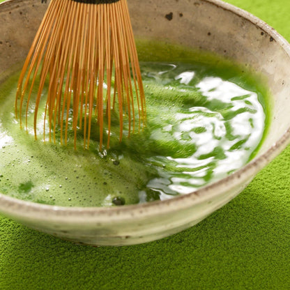 Matcha-Schneebesen Set - Japanischer Matcha-Schneebesen (Chasen), Schöpflöffel, Teelöffel, Teesieb