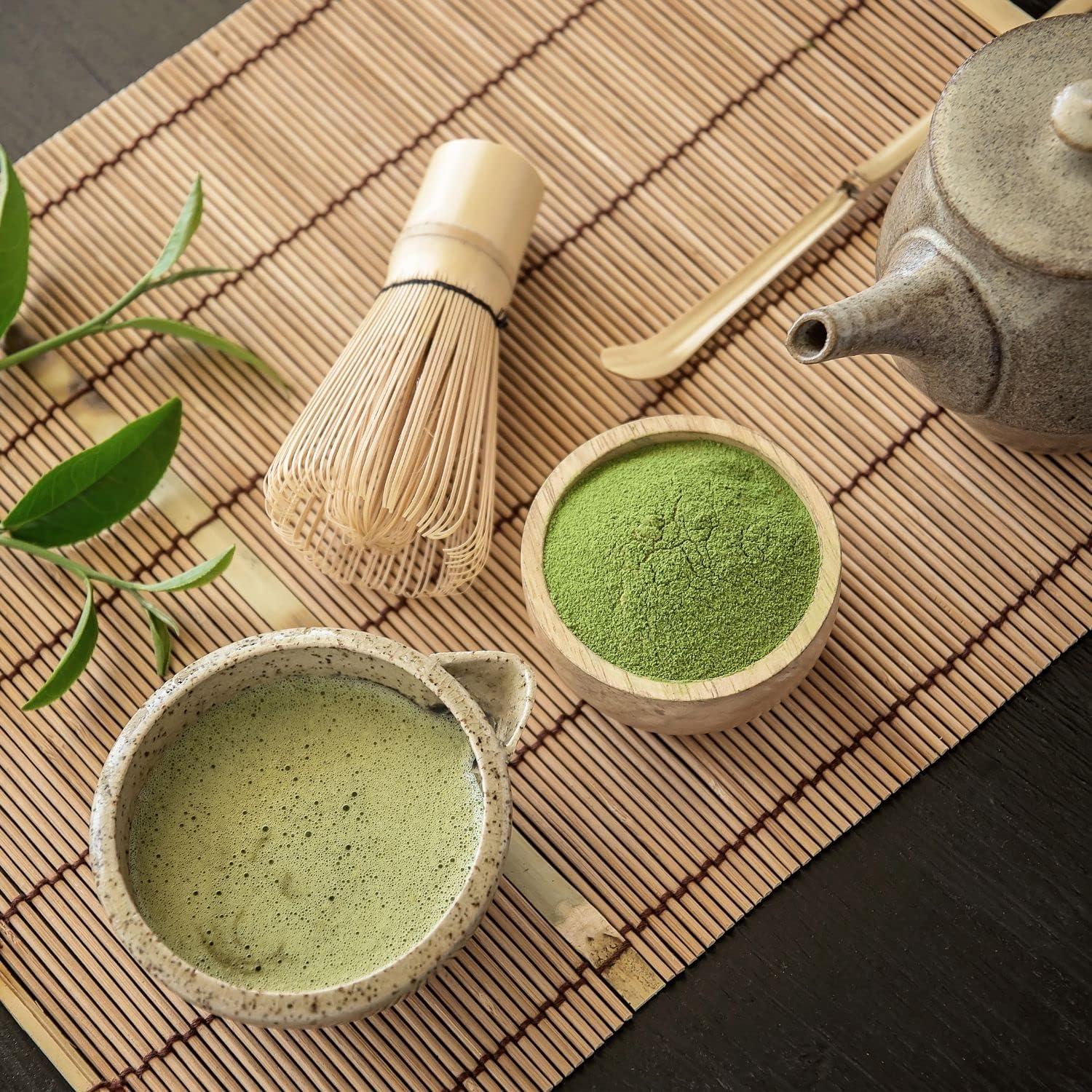 Matcha-Schneebesen 4er-Set Japanischer Bambus handgefertigt Grüntee