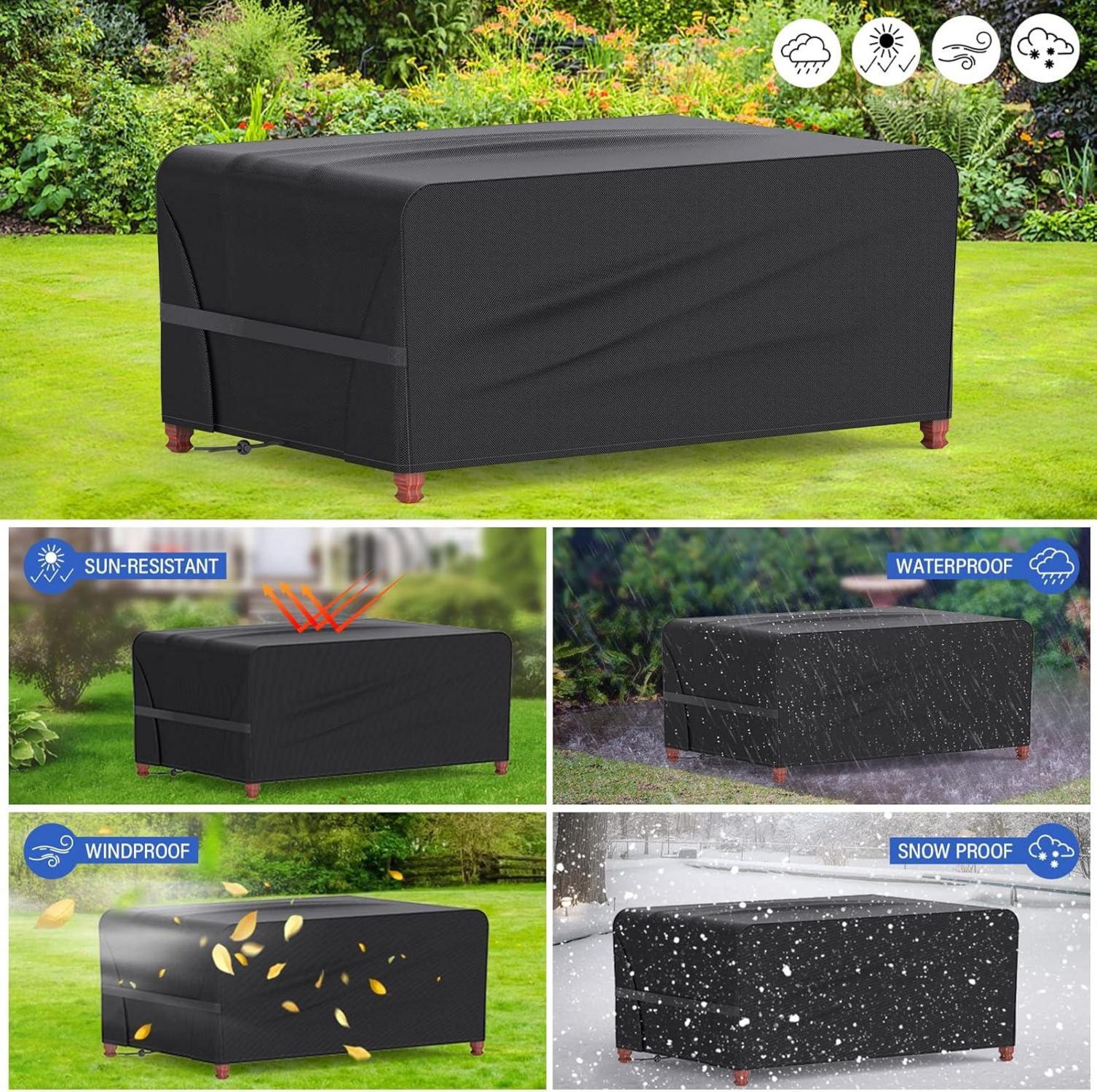 Schutzhülle Abdeckung 200x160x70cm für Gartenmöbel Wasserdicht Oxford-Gewebe