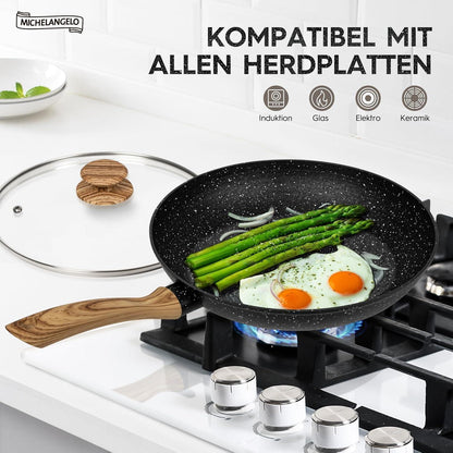 Antihaft-Bratpfanne mit Deckel 26cm, gesunde