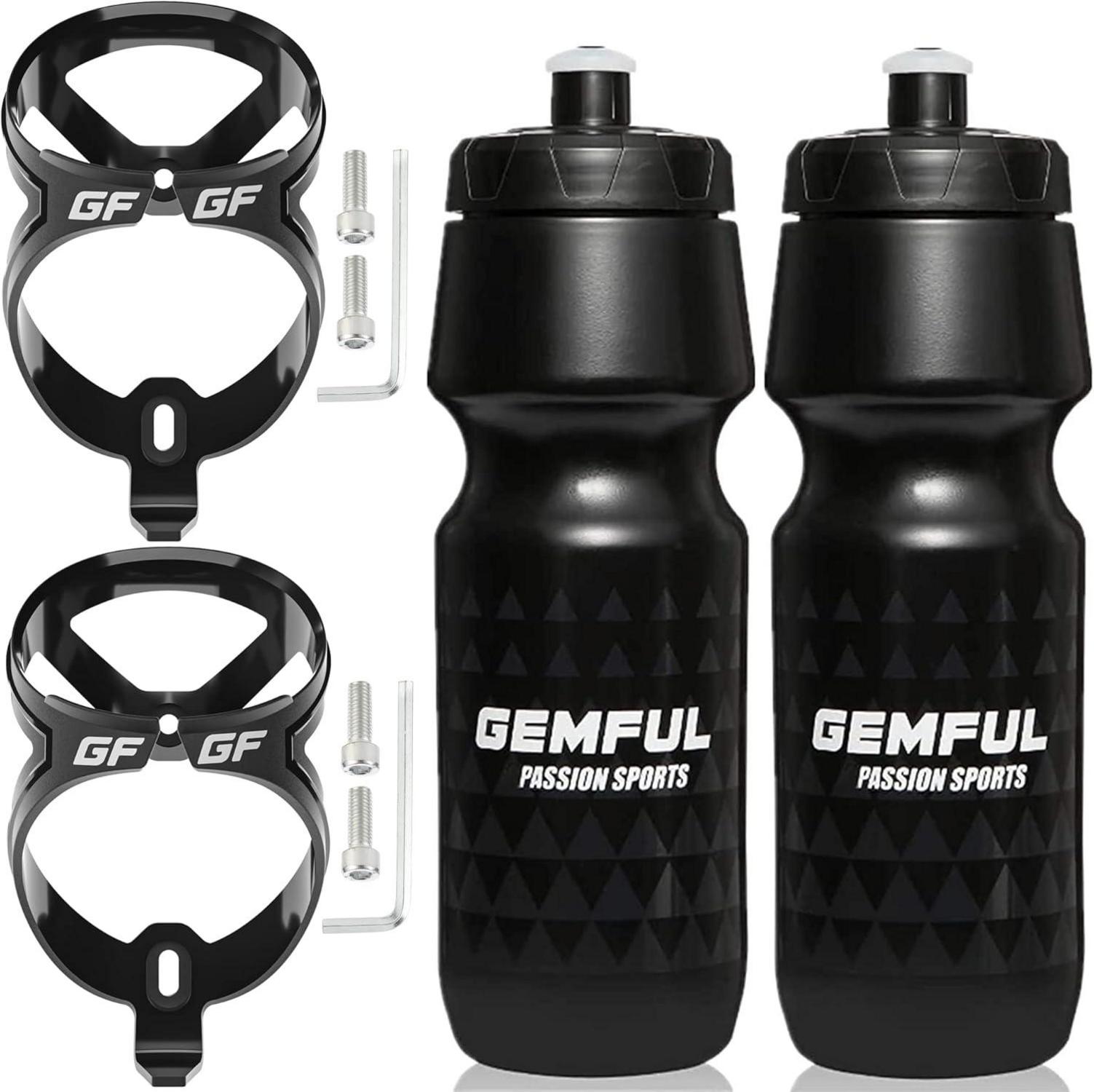 Fahrrad Getränkehalter mit 750ml Trinkflasche BPA-frei 4er Set