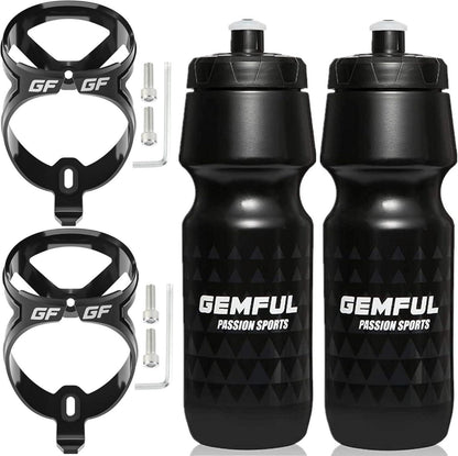 Fahrrad Getränkehalter mit 750ml Trinkflasche BPA-frei 4er Set