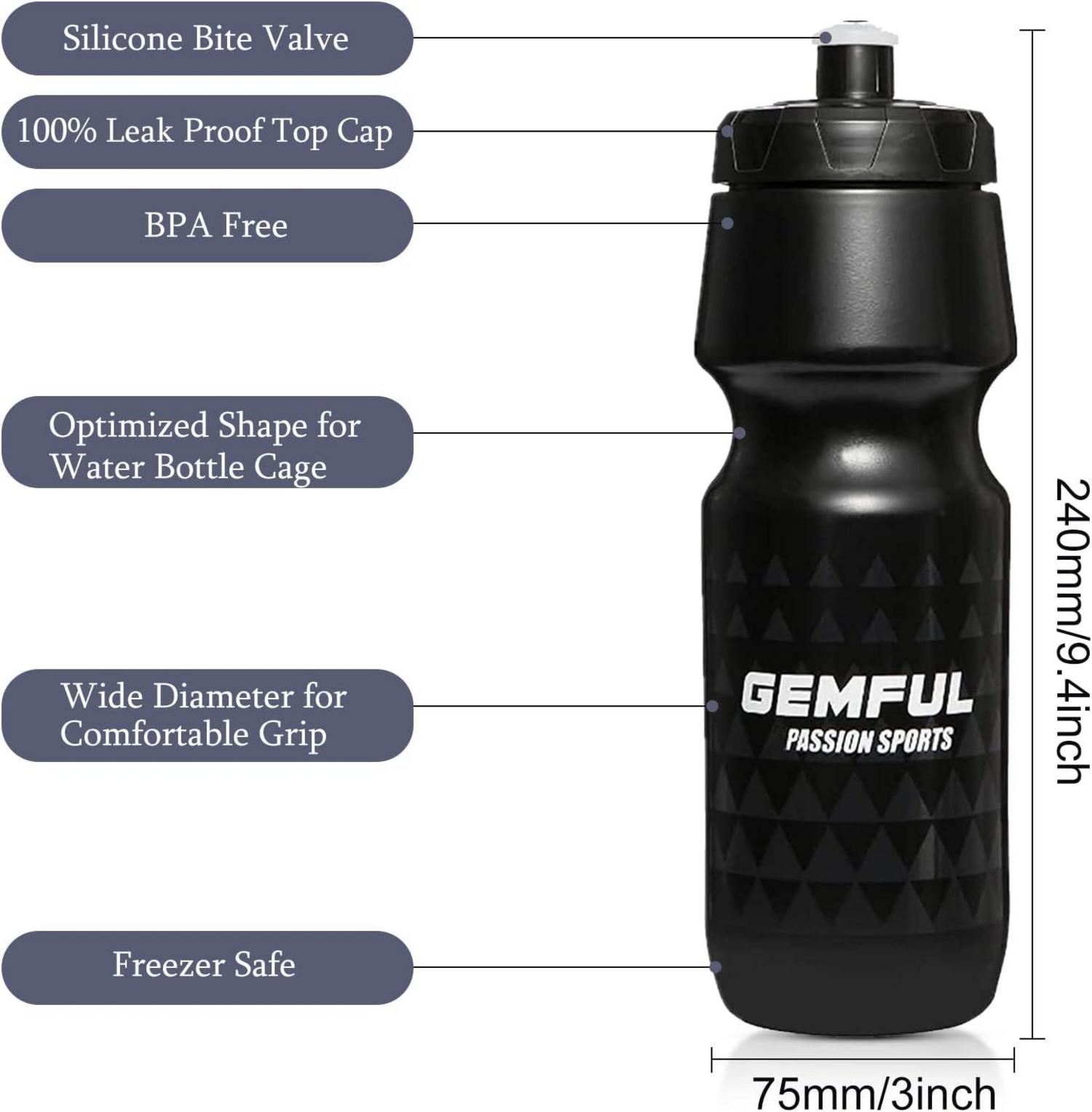 Fahrrad Getränkehalter mit 750ml Trinkflasche BPA-frei 4er Set
