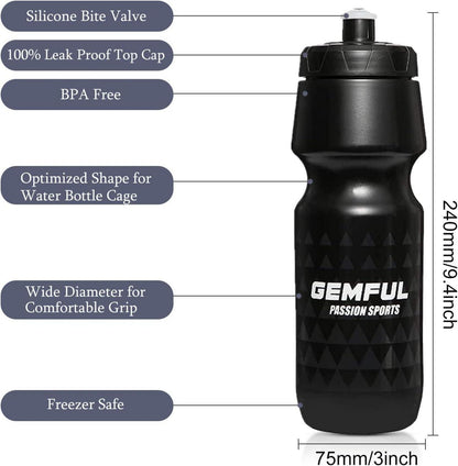 Fahrrad Getränkehalter mit 750ml Trinkflasche BPA-frei 4er Set