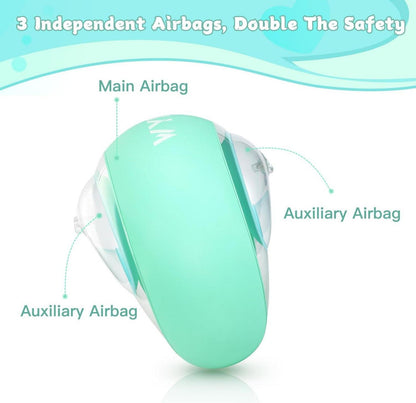 Schwimmflügel Baby WYRIAZA 3 Airbags XS S 1-6J. 6-20Kg Grün