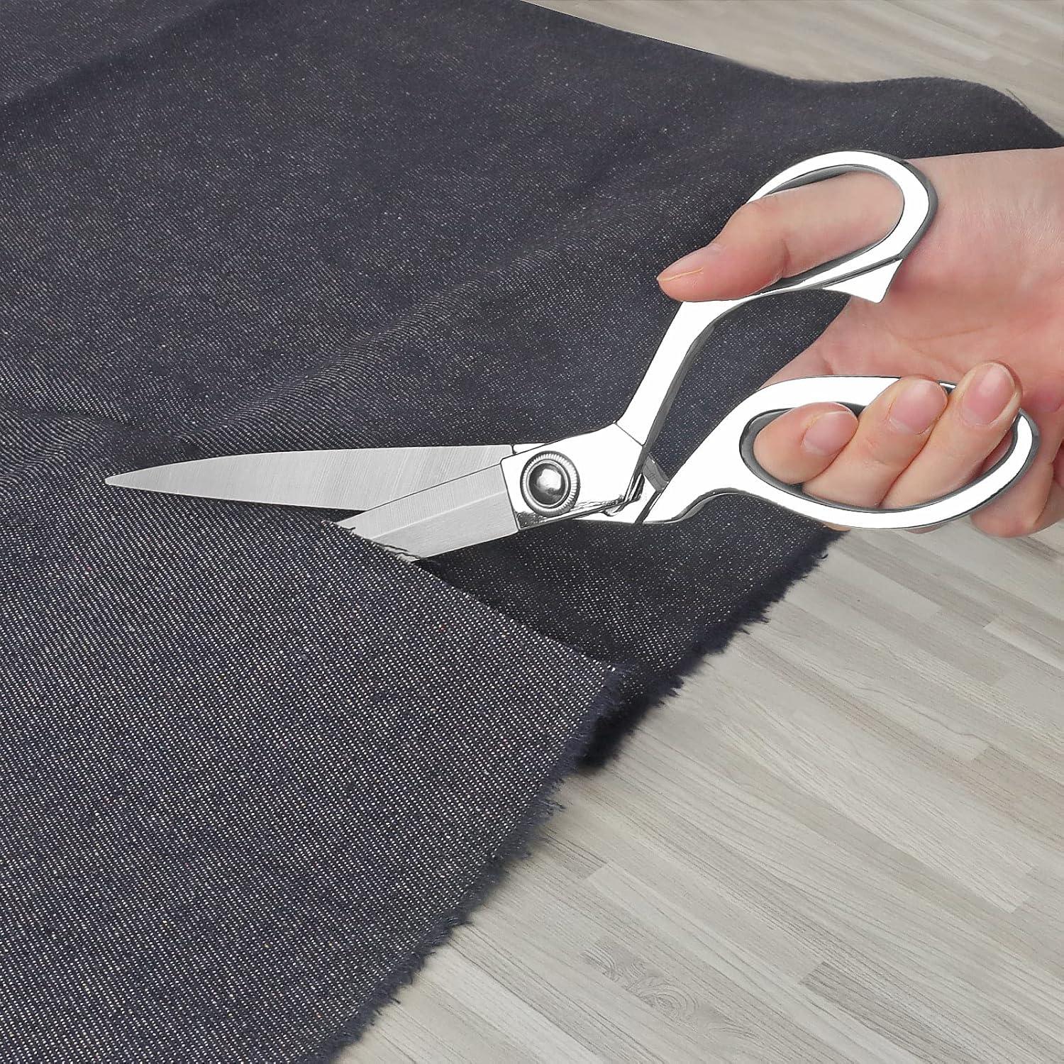Robuste Nähschere, 26cm professionelle Edelstahl-Schneiderschere Stoff