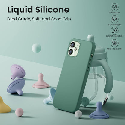 iPhone 12 5-in-1 Silikon Case mit Schutzfolie und Kameraschutz