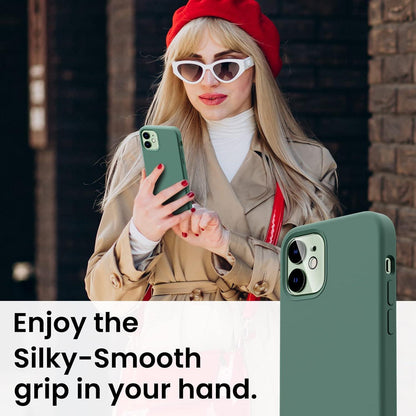 Silikon Case für iPhone 12/12 Pro 6,1 Schutz Set: Hülle + 2 x Folie
