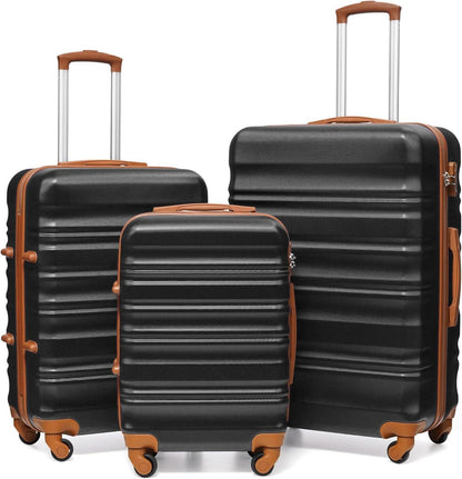 COOLIFE Hartschalen-Koffer Trolley Rollkoffer TSA-Schloss 4 Rollen