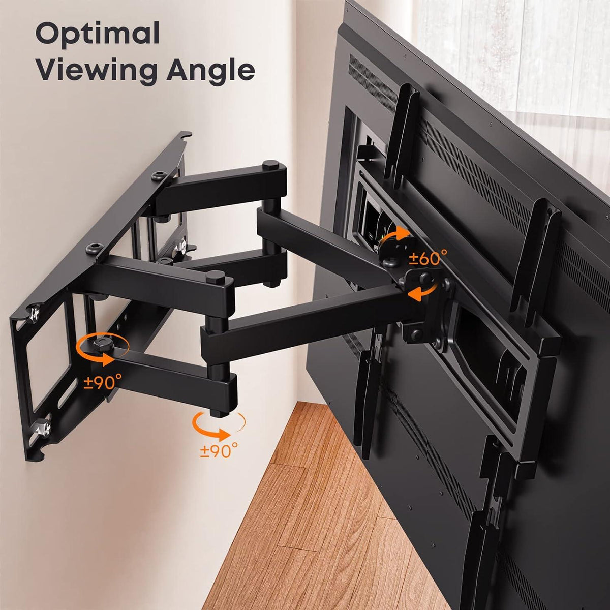 TV Wandhalterung Schwenkbar Neigbar 32-70 Zoll Flach Curved bis 40kg