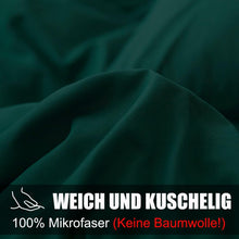 Soifox Bettwäsche 220x240 Grün 2er Set Mikrofaser