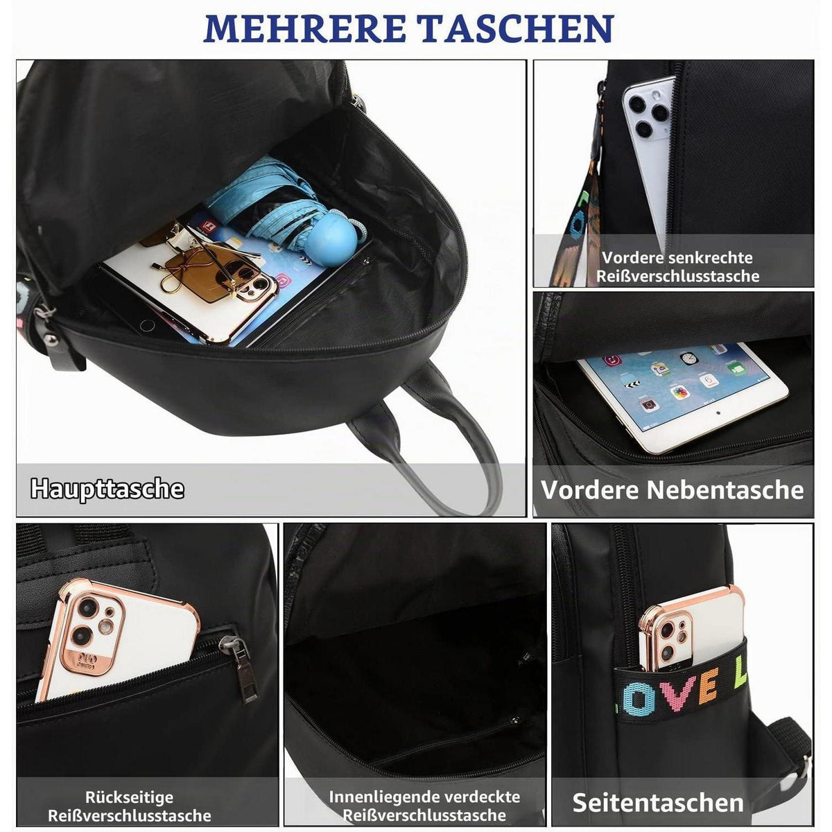 Damen Rucksack Schultertasche – Elegant & Vielseitig für Alltag & Reisen