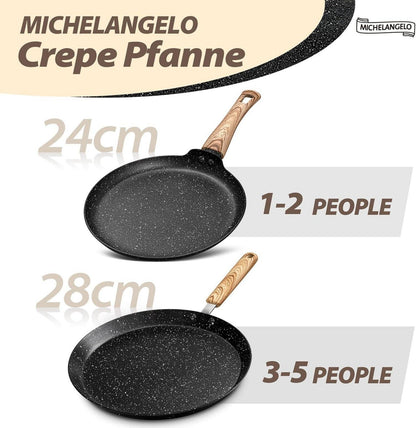 Crepe Pfanne 28cm Antihaftbeschichtet Pfanne für Induktion