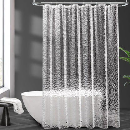 Duschvorhang Transparent 180x200cm Antischimmel Wasserdicht 5 Magnete