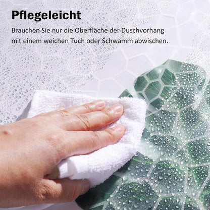 Duschvorhang 120x180cm Wasserdicht Halbtransparent mit 3 Magnete und 8