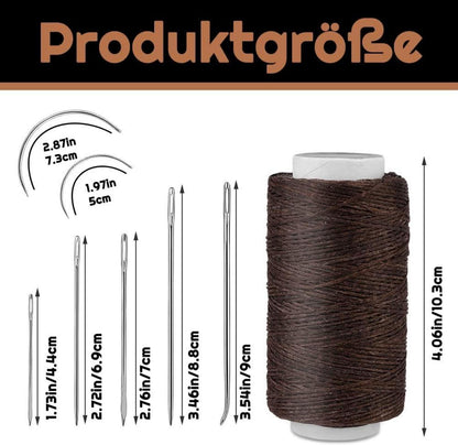 Leder Faden 150D Wachs Ledergarn Set mit Nähnadeln