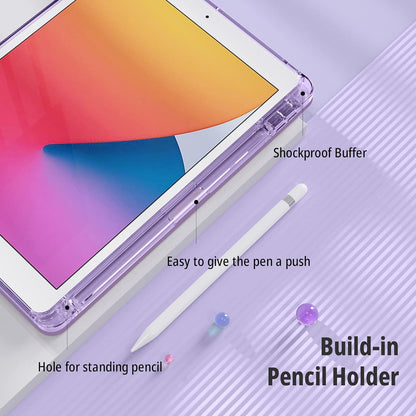 EasyAcc iPad 10,2 Zoll Hülle 2021/2020/2019 mit Stifthalter und Stoßschutz