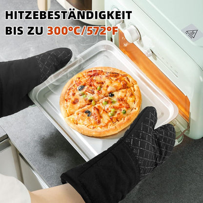 Ofenhandschuhe Topflappen Set 4er 300°C Hitzebeständig