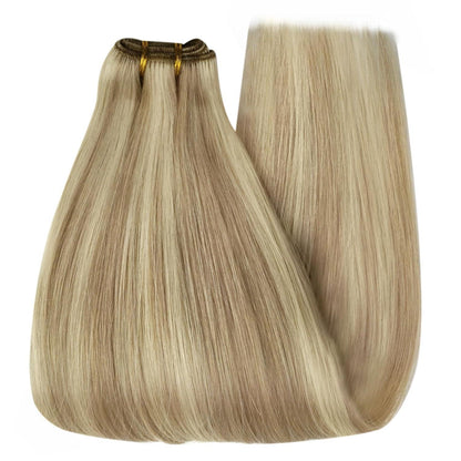 Blond Echthaar Tressen 55cm – Remy Haare zum Einnahen