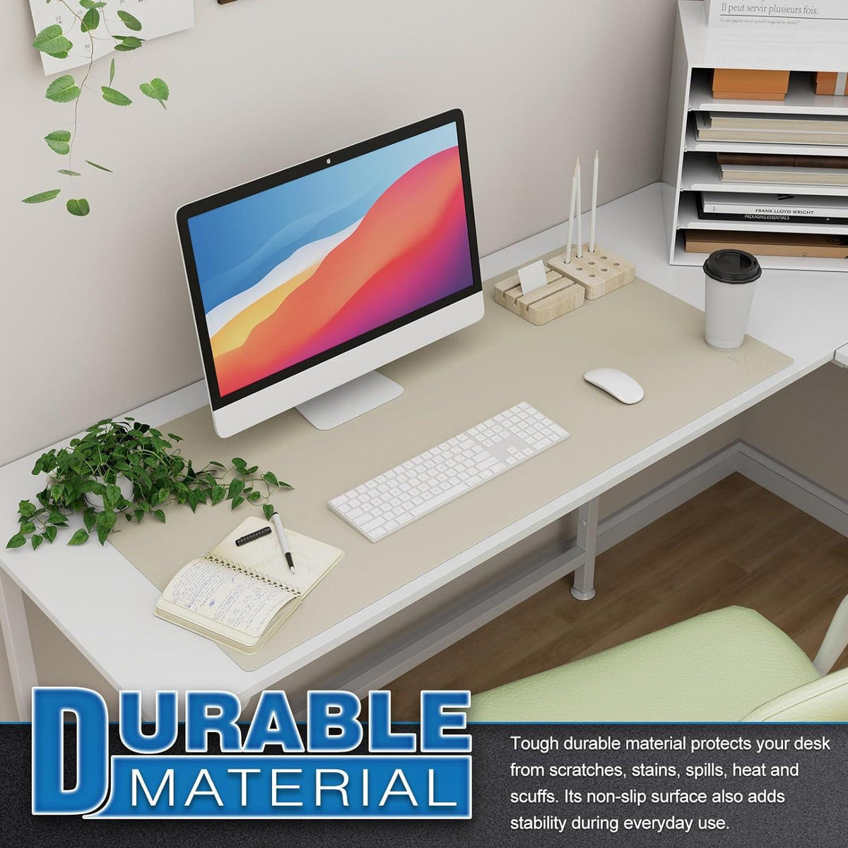 Knodel Tischunterlage 90x43cm PVC wasserdicht Schreibunterlage Büro Heim