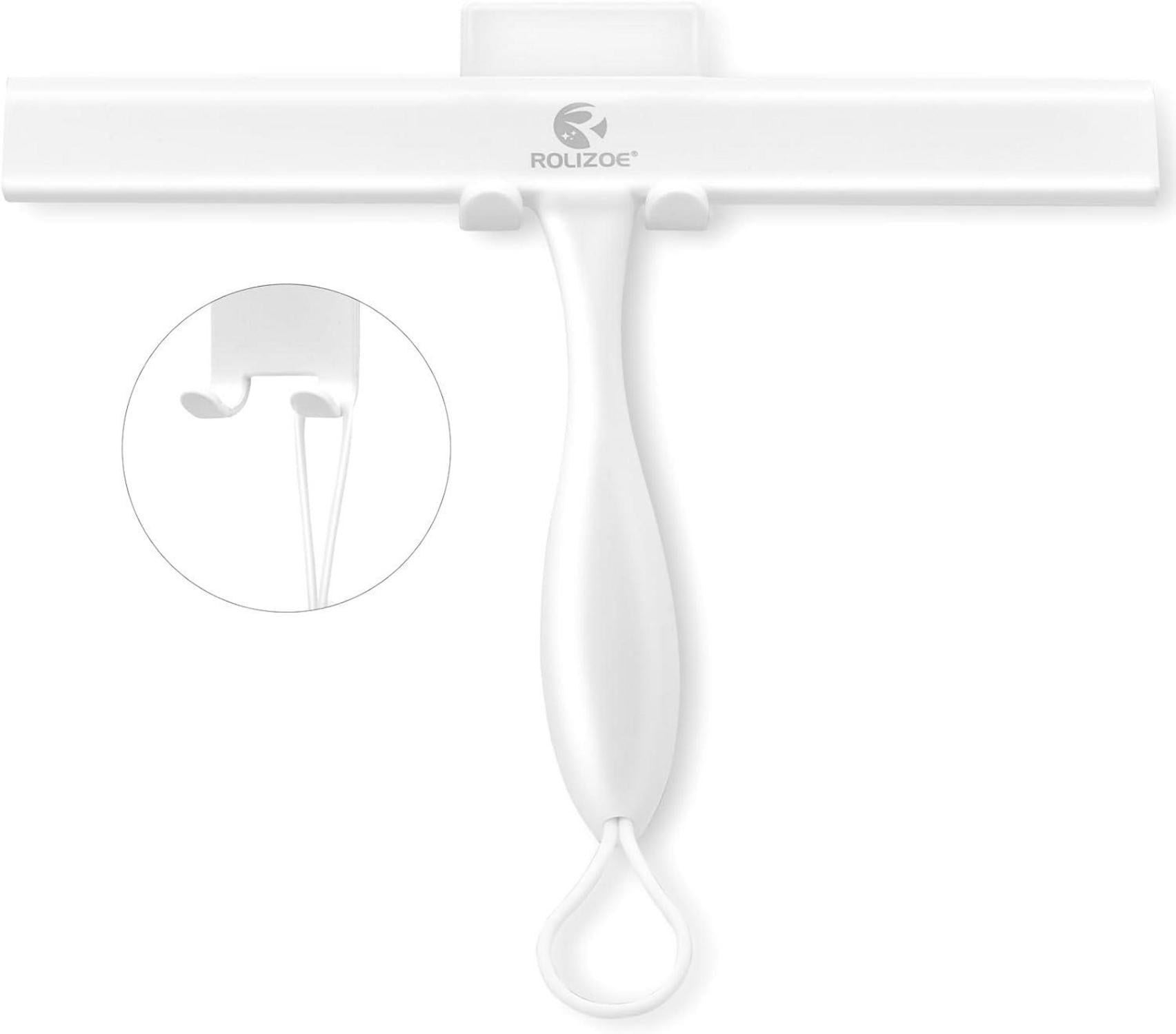 Duschabzieher Silikon mit Halterung 27.9cm Anti-Rost für Dusche