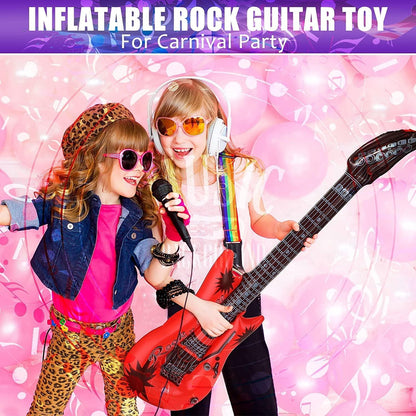 Aufblasbare Rockstar Party Props Set - 16 Stück Saxophon Gitarre Mikrofon