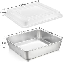 Herogo Kuchenform Edelstahl Quadratisch Backblech 21x5 cm