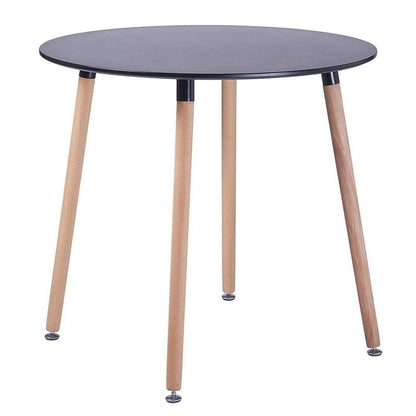 Moderner Rund Esstisch | Küchentisch 80x80cm Schwarz MDF
