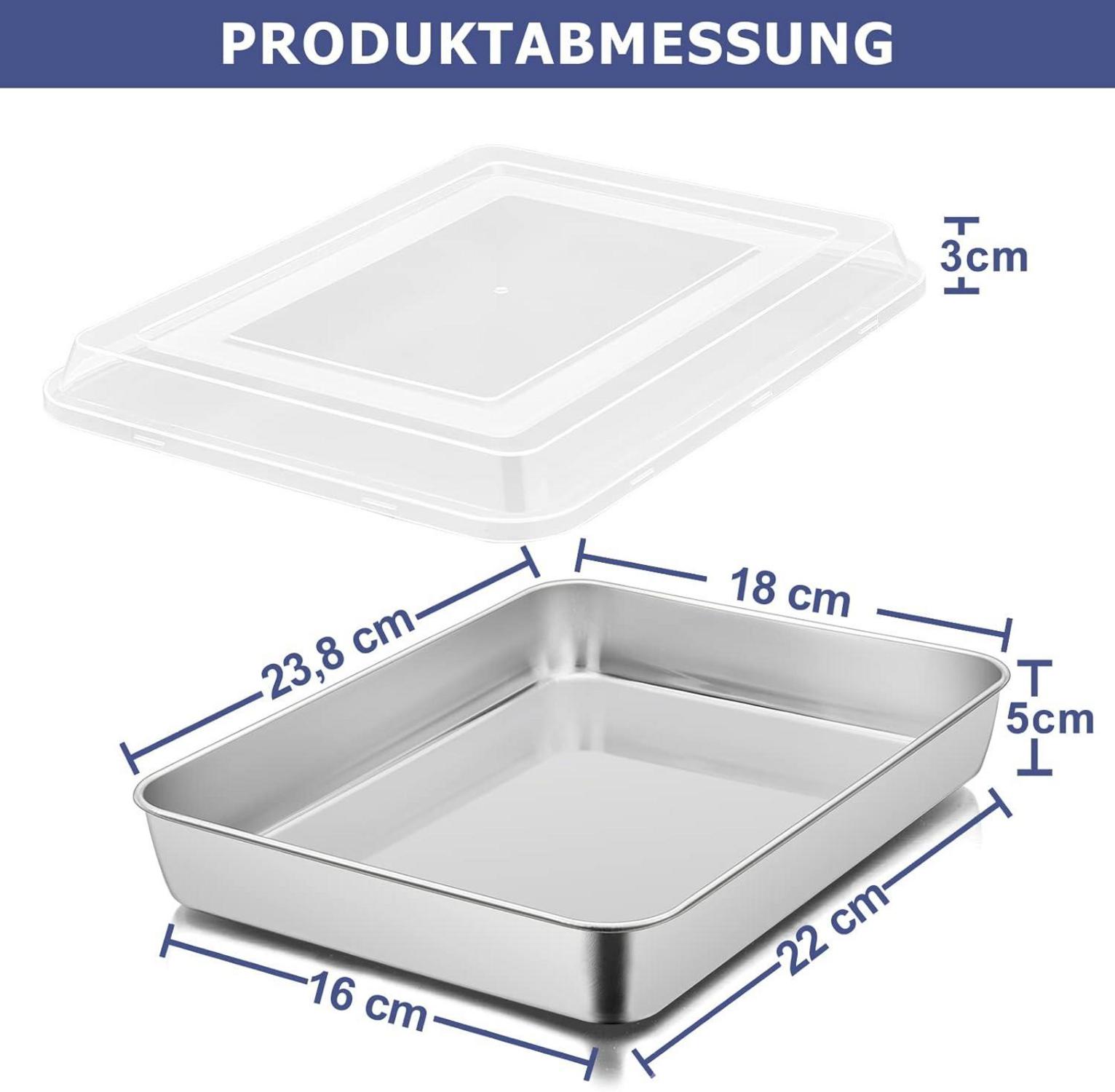 Herogo Kuchenform mit Deckel 23,8x18x5 cm Edelstahl