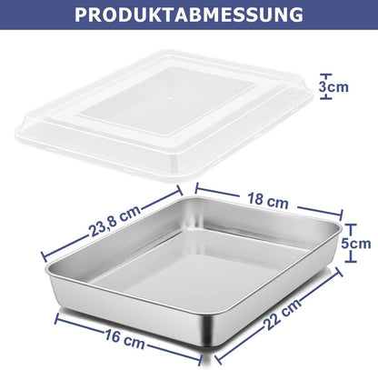 Herogo Kuchenform mit Deckel 23,8x18x5 cm Edelstahl