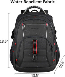 KROSER Laptop Rucksack Herren 17.3 Zoll Wasserdicht USB