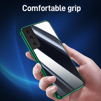 Hülle Samsung Galaxy S23 Grün Magnetisch Adsorption Stoßfest Schutz Flip Case