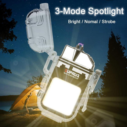 Wasserdichtes Leuchtfeuerzeug 3 Modi Taschenlampe Winddicht Dual