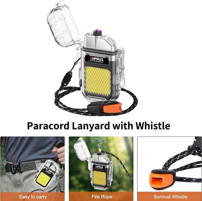 Wasserdichtes Leuchtfeuerzeug 3 Modi Taschenlampe Winddicht