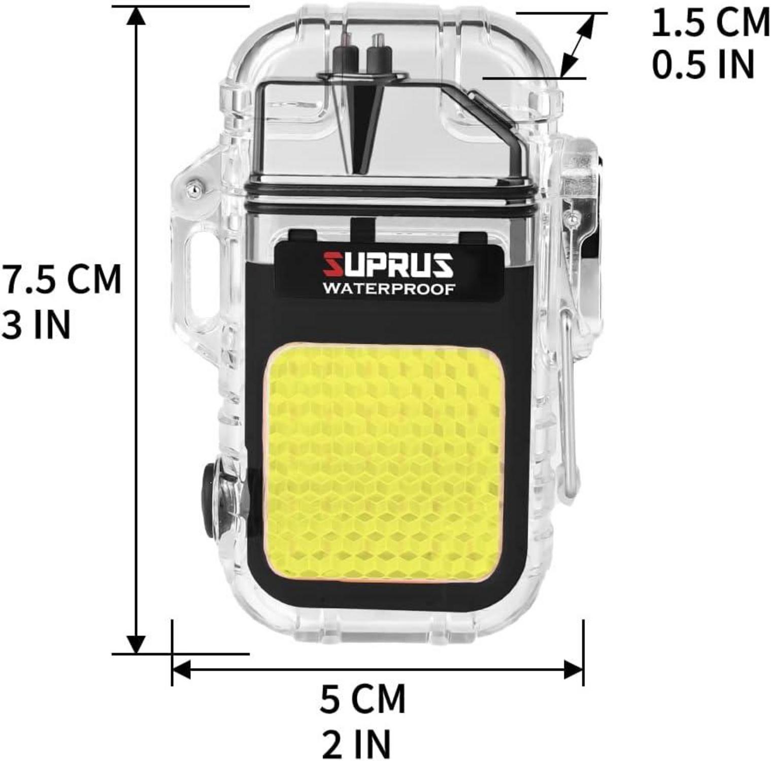 Wasserdichtes Plasma-Feuerzeug mit Taschenlampe, USB, Winddicht