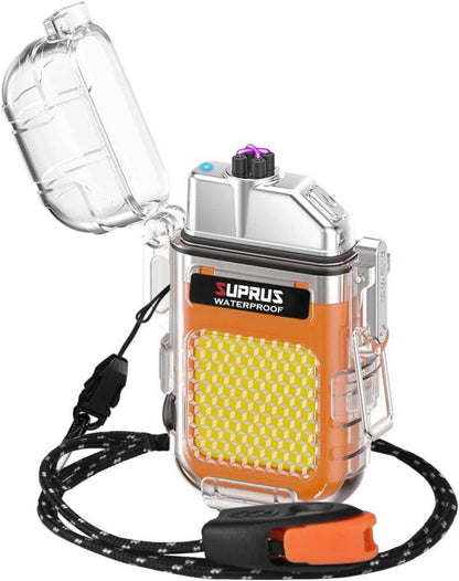 Wasserdichtes Leuchtfeuerzeug 3 Modi Taschenlampe Winddicht