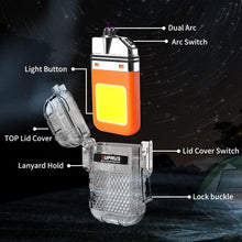 Wasserdichtes Plasma-Feuerzeug mit Taschenlampe und