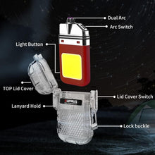SUPRUS Wasserdichtes Leuchtfeuerzeug 3 Modi Taschenlampe