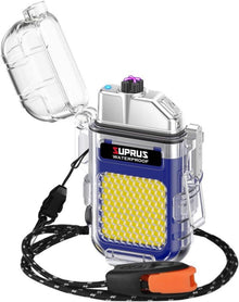 Wasserdichtes Leuchtfeuerzeug mit Taschenlampe, USB aufladbar