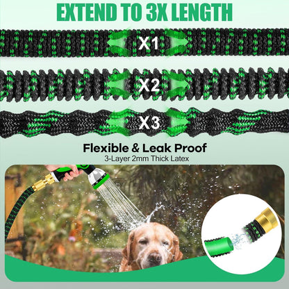 Flexibler Gartenschlauch 45,5m 3-lagiger Latex knickfrei