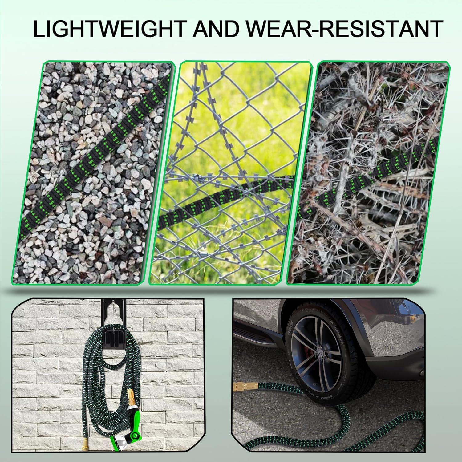 Flexibler Gartenschlauch 45,5m 3-lagiger Latex 3450D-Gewebe 10-Funktions-Spray
