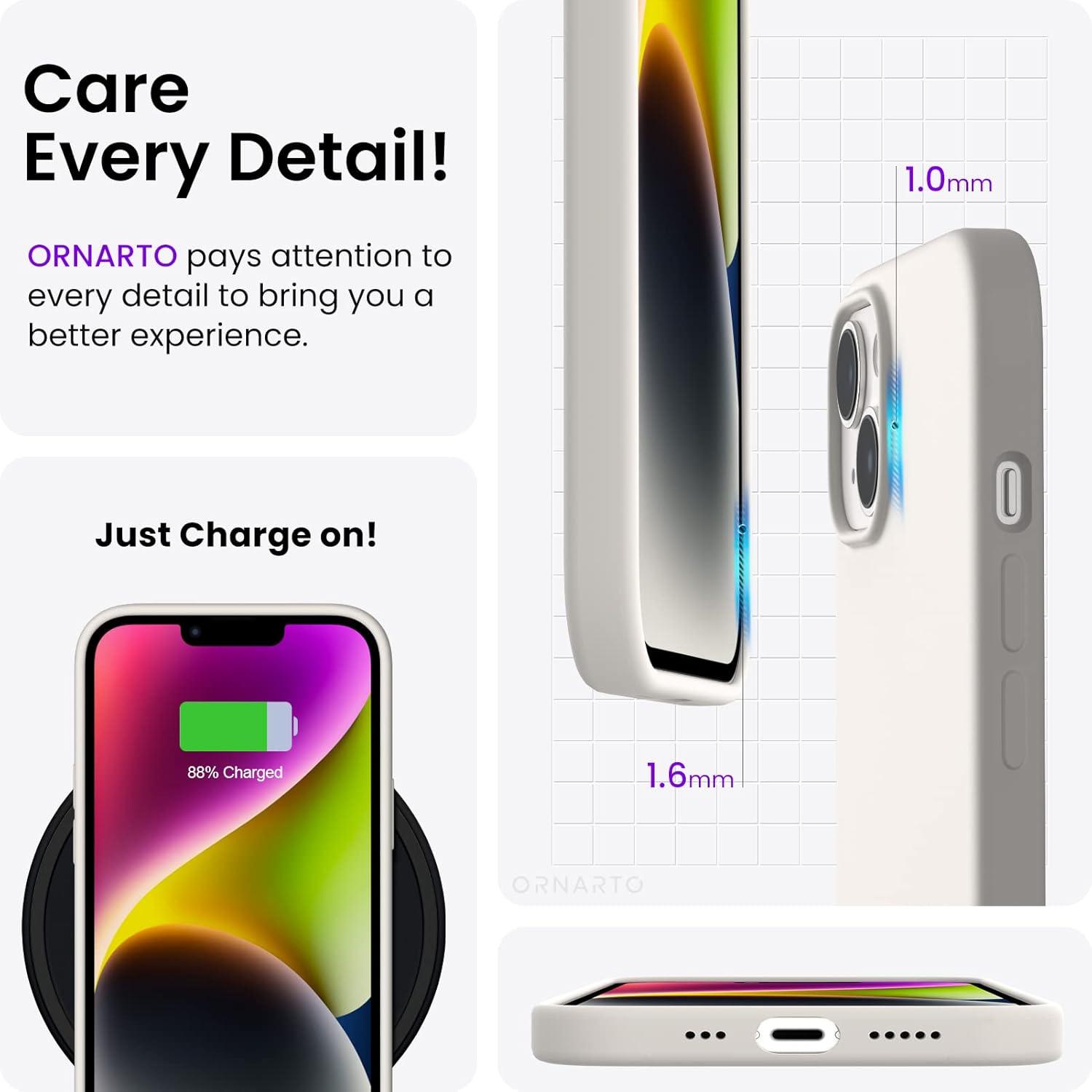Silikon Hülle für iPhone 14 6,1 Zoll 2022 Flüssig Schutz Steingrau
