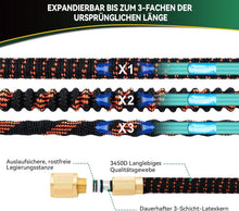 Flexibler Gartenschlauch 45,5m 3-lagig Latex Wasser 3/4 1/2