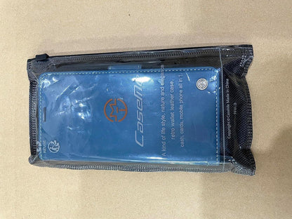 Handyhülle Samsung Galaxy S23 5G Blau Leder Kartenfach RFID Standfunktion