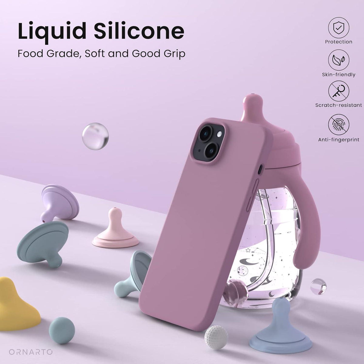 iPhone 14 Silikon Case Ultra Dünn Flüssig 6,1 Zoll 2022 Voller Schutz