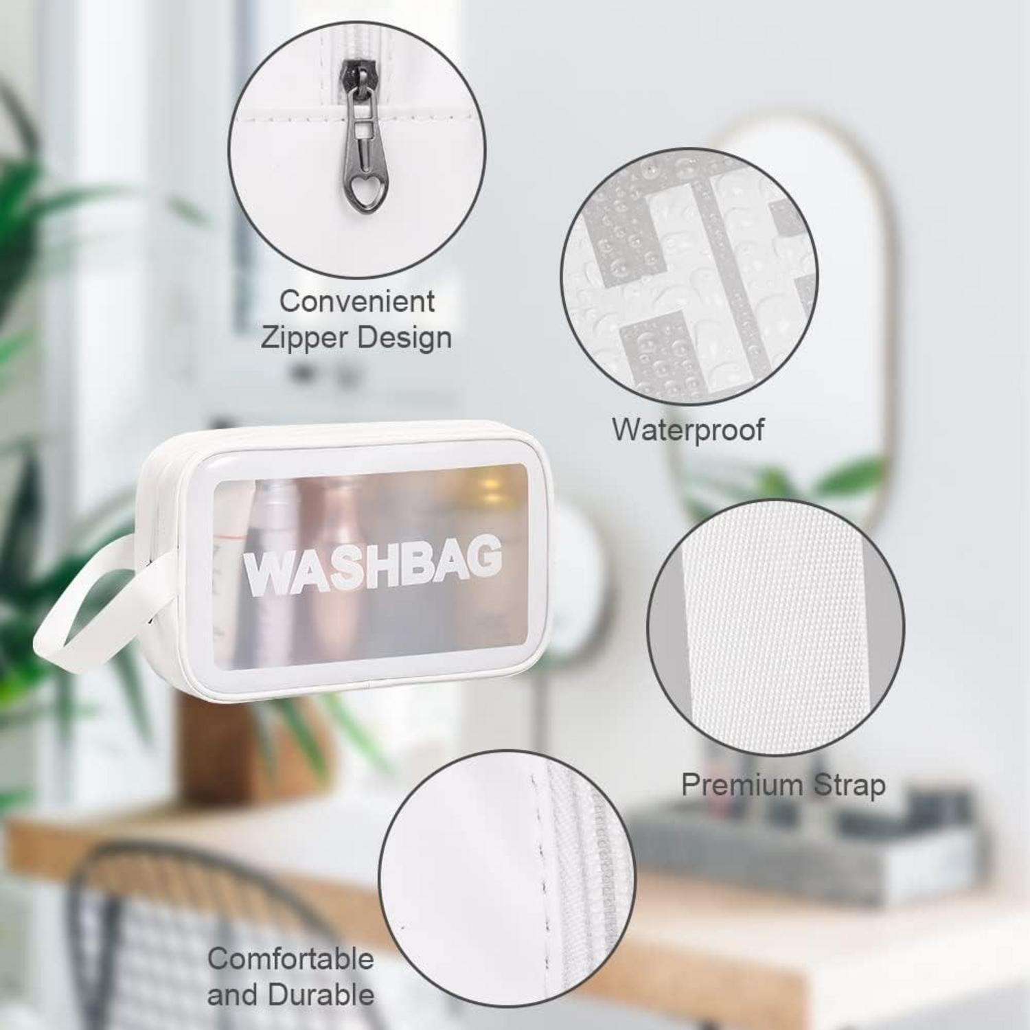 Aucuu Transparente Kosmetiktasche Reise Set 4-teilig