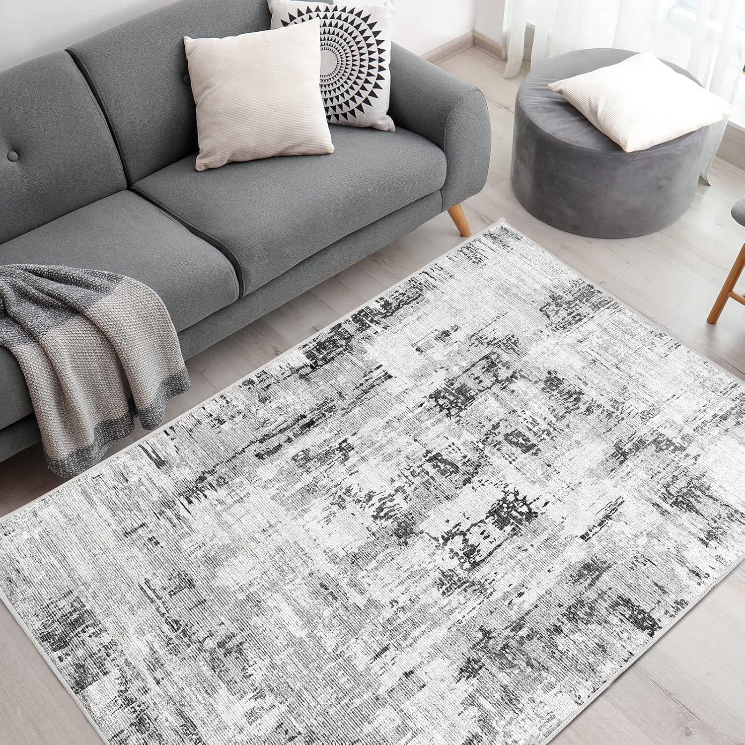 Kurzflor Teppich Modern für Wohnzimmer Schlafzimmer Büro 160x230 cm