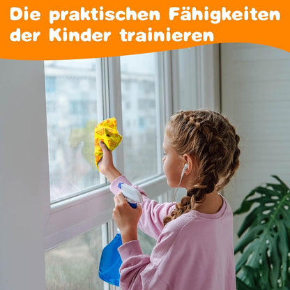 Kinder Reinigungsset | 8-Teiliges Besen Set Haushalt Spielzeug | Besen