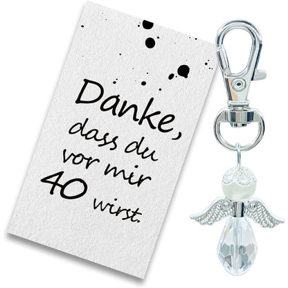 Schlüsselanhänger Schutzengel 40. Geburtstag Geschenk Frauen